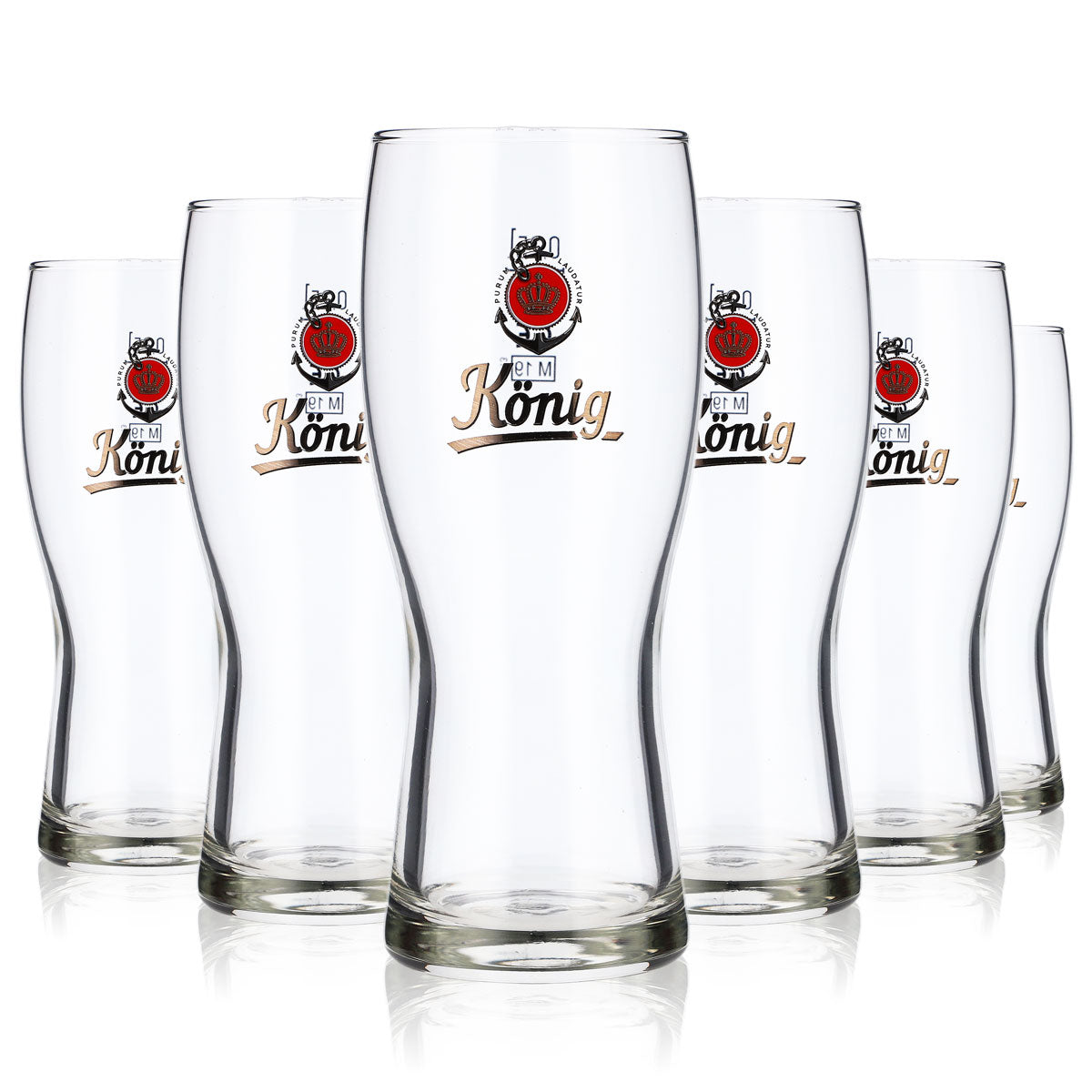 6x König Pilsener Beer Willibecher 0,25 l Szklanki do piwa Kubki Szklanki – Widok 5
