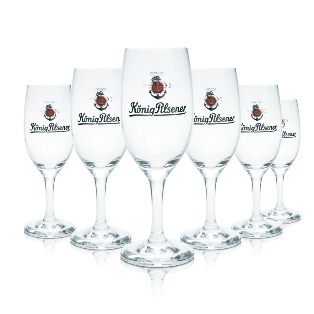 6x szklanka do piwa König Pilsener 0.2l szklanka kieliszek Pilstulpe zestaw szklanek browar Gastro