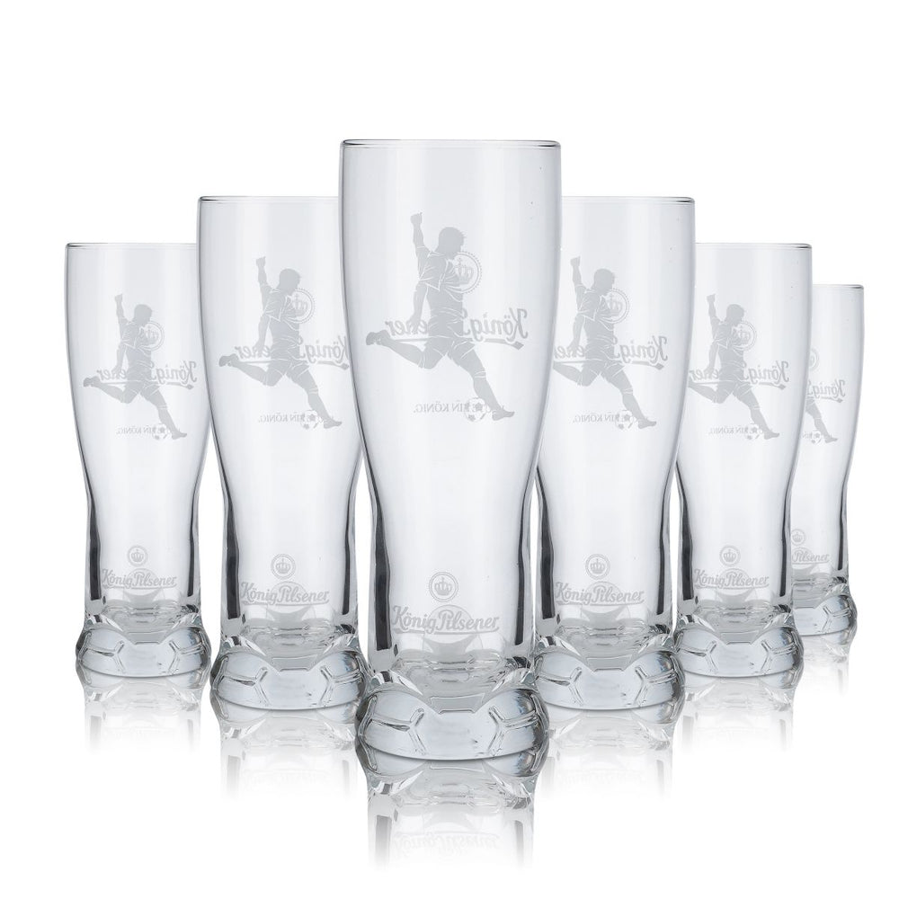 6x szklanki do piwa König Pilsener 0,3 l Szklanka do piwa Kufel do piwa Szklanki do piwa „Torjäger”