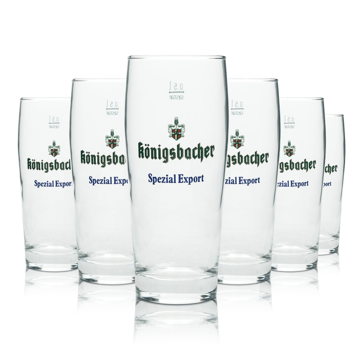 6x szklanka do piwa Königsbacher 0,5l kufel specjalny eksportowy Rastal Willi szklanki piwowarskie
