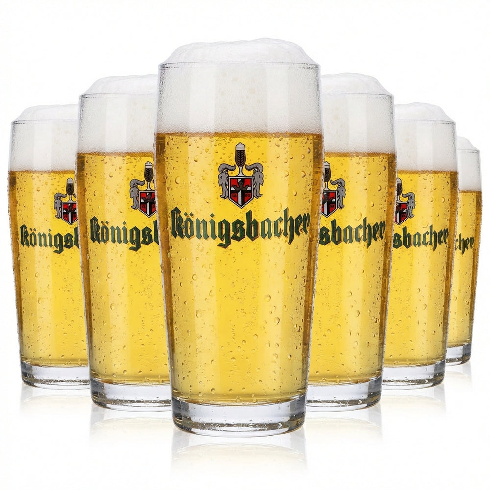 6x piwo Königsbacher Willibecher 0,3 l Kubek Szklanki do piwa Szklanka do piwa stożkowa