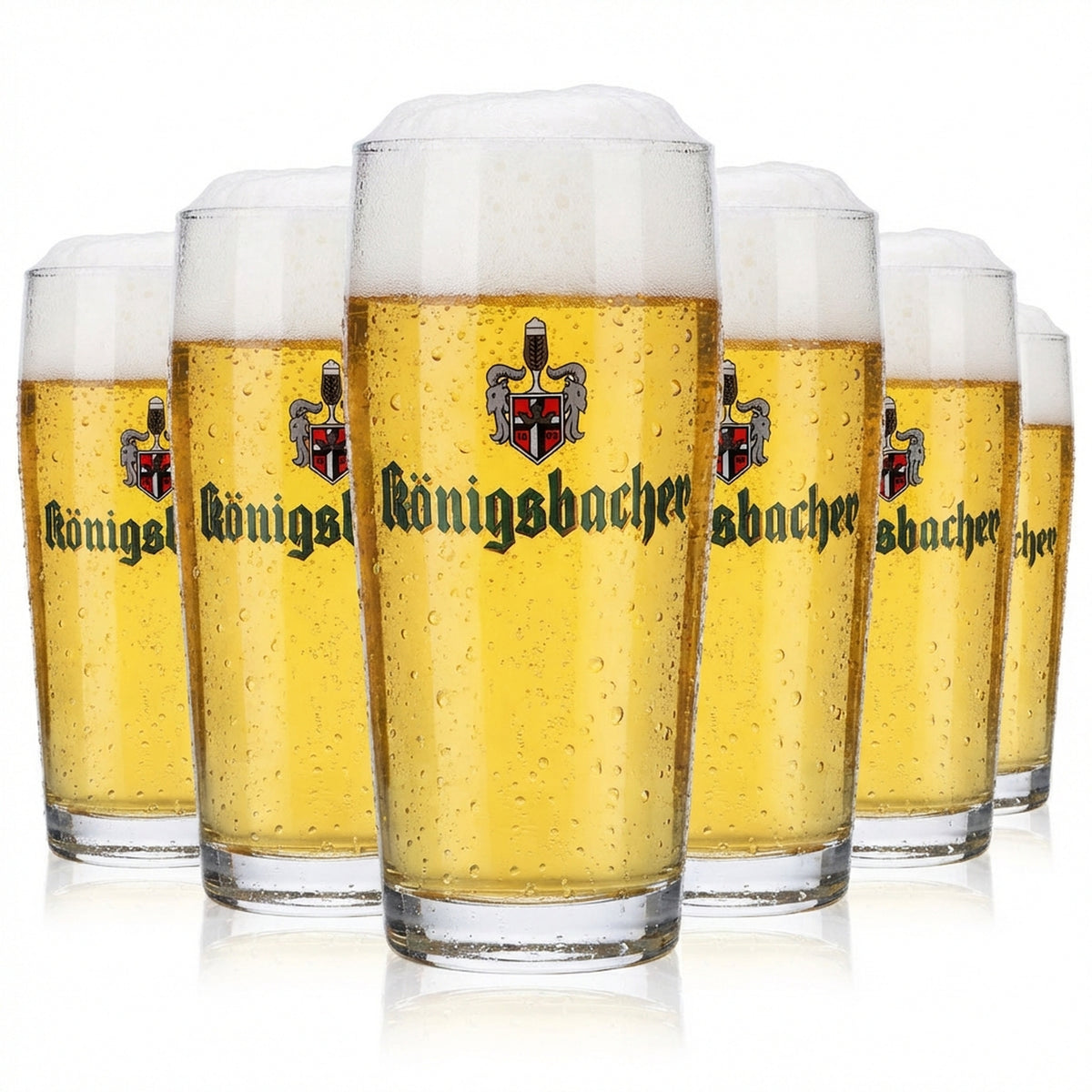 6x piwo Königsbacher Willibecher 0,3 l Kubek Szklanki do piwa Szklanka do piwa stożkowa