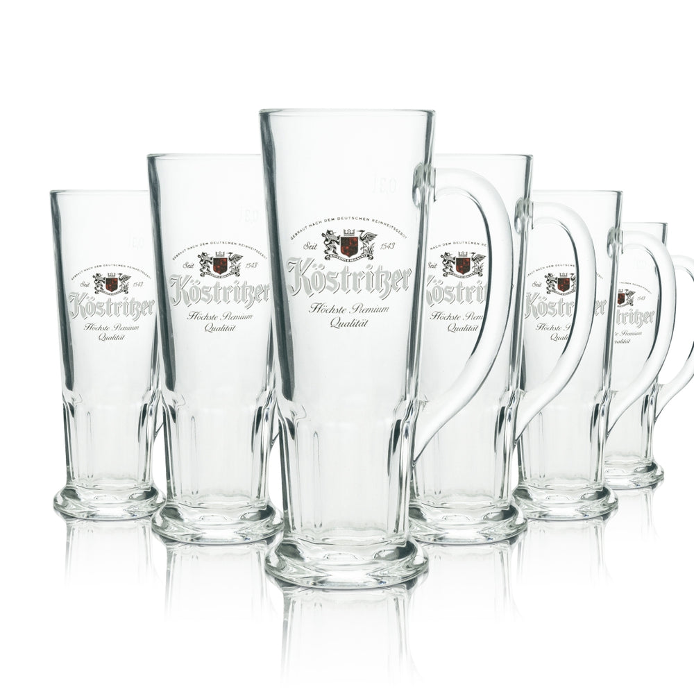6x Köstritzer Beer Glass Beer Mug 0,3l Glass Beer Mug Sahm
