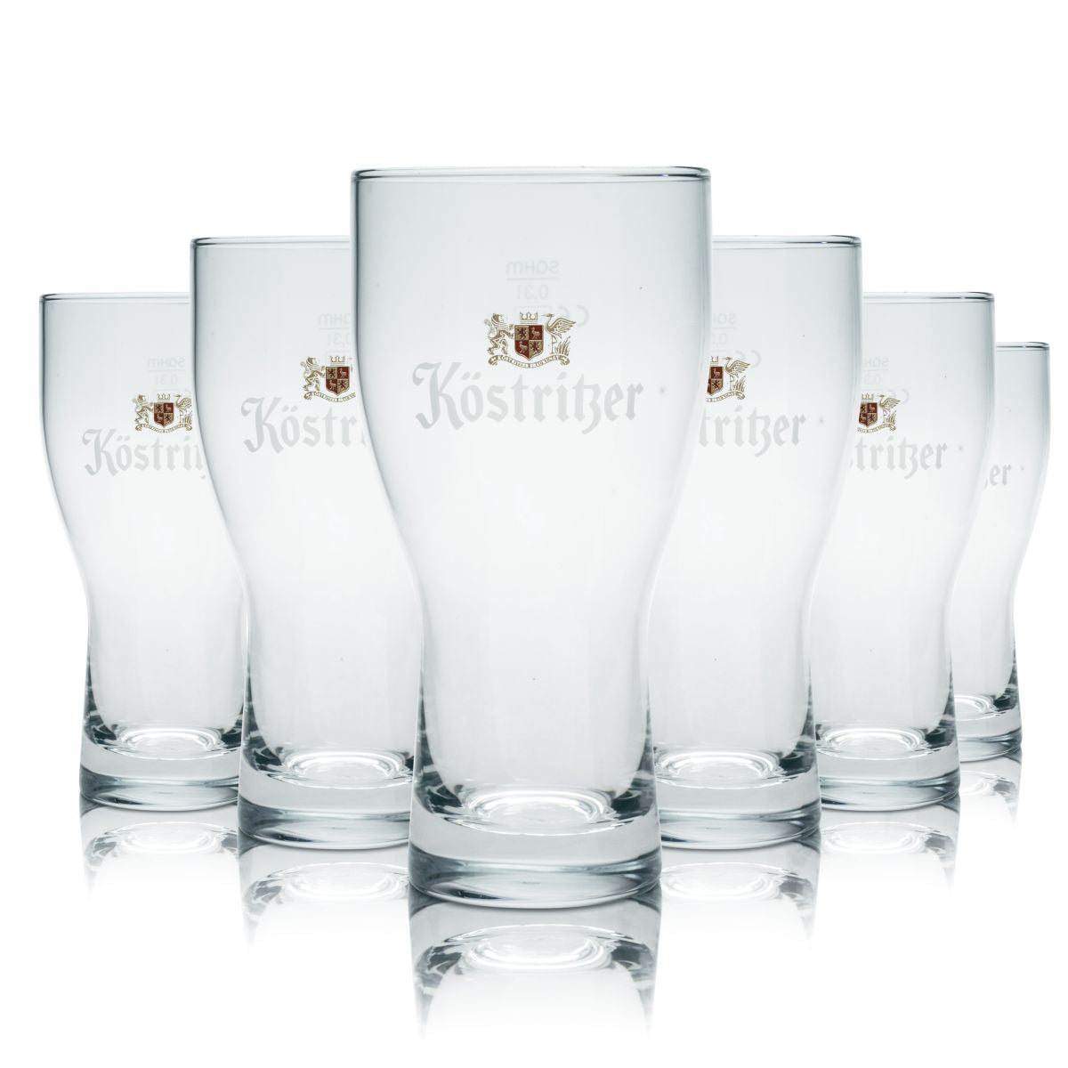 6x szklanka do piwa Köstritzer 0,3 l Willi Becher Pokalglas Zestaw szklanek Browar Gastronomia