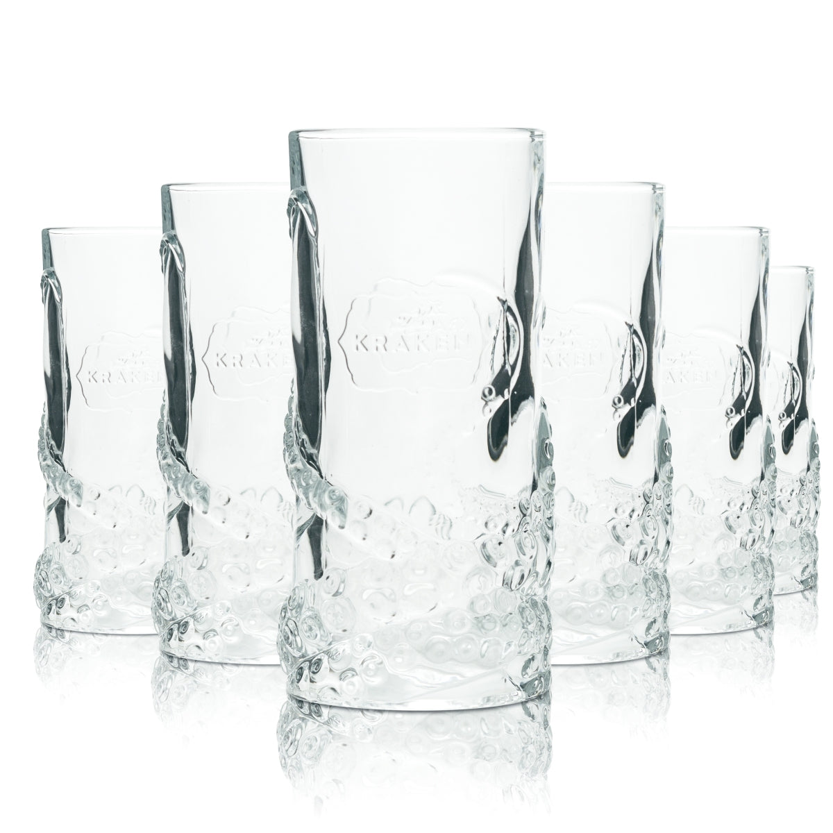 6x szklanka do rumu Kraken 0,35 l Longdrink Relief Kryształowe szklanki koktajlowe RZADKO Spiced