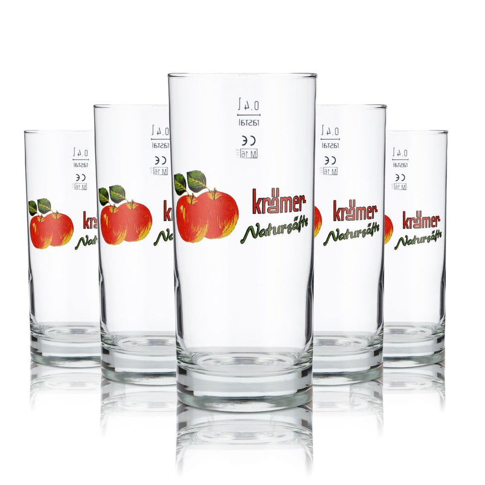 6x szkło Krämer 0,4l szklanka do soku Willi tumbler zestaw szklanek do picia soków spritzer dąb