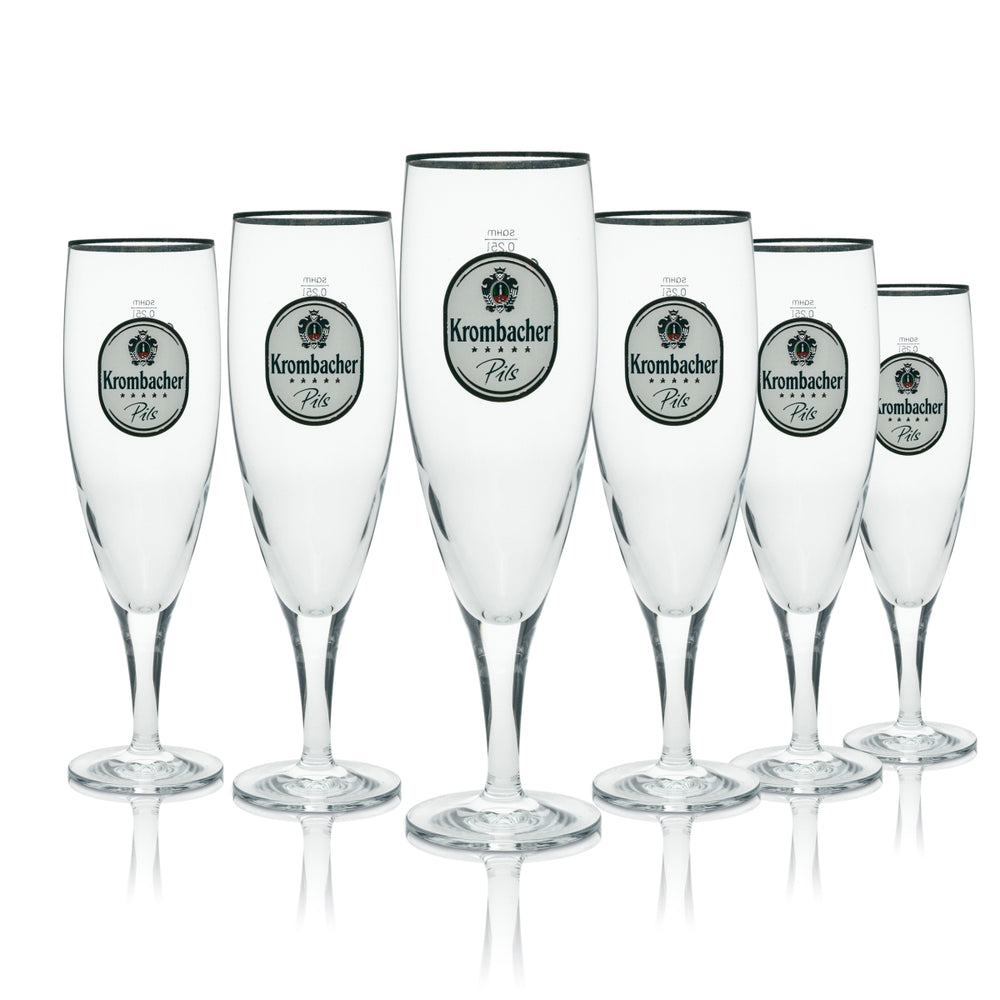 6x szklanka do piwa Krombacher 0,25l ekskluzywny kubek Sahm