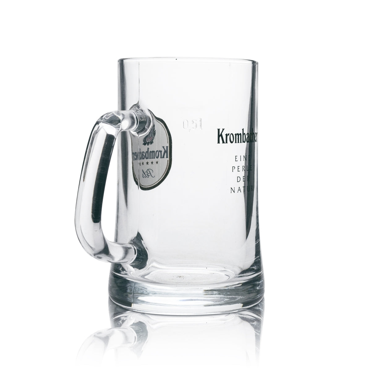 6x szklany dzbanek do piwa Krombacher 0.5l "Perła natury" Sahm – Widok 4