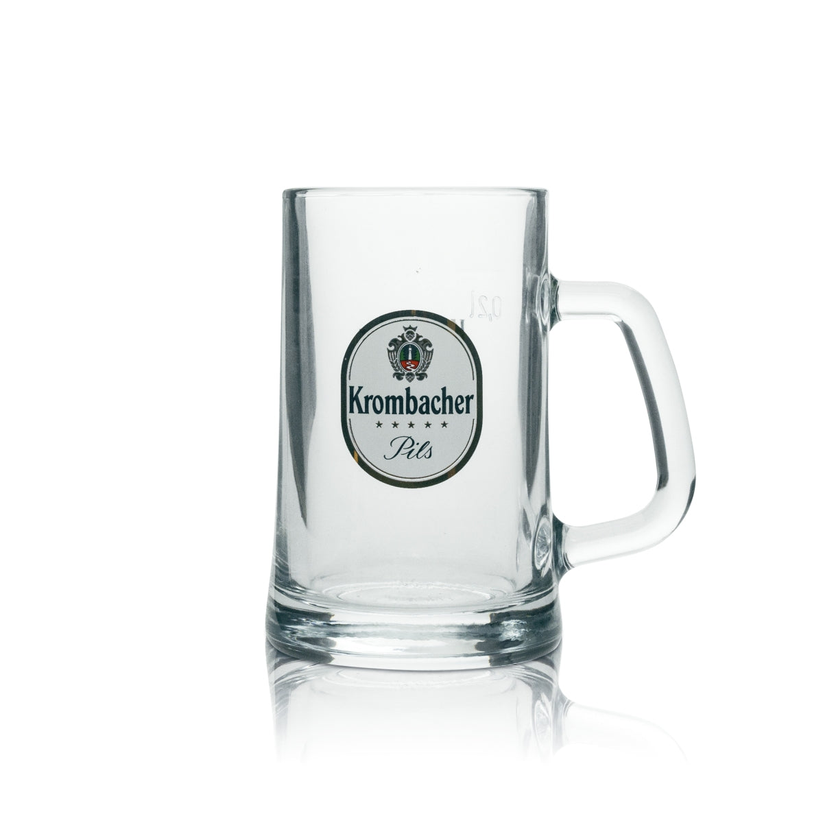 6x szklany dzbanek do piwa Krombacher Pils 0,2l "Perła natury" Sahm – Widok 2