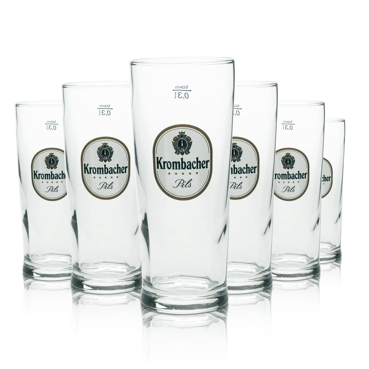 6x szklanka do piwa Krombacher Pils 0,3l Sahm