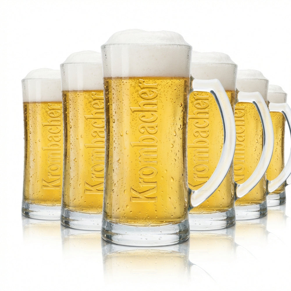6x szklanka Krombacher 0,3 litra kufel do piwa Seidel szklanki konturowe Gastro Bar