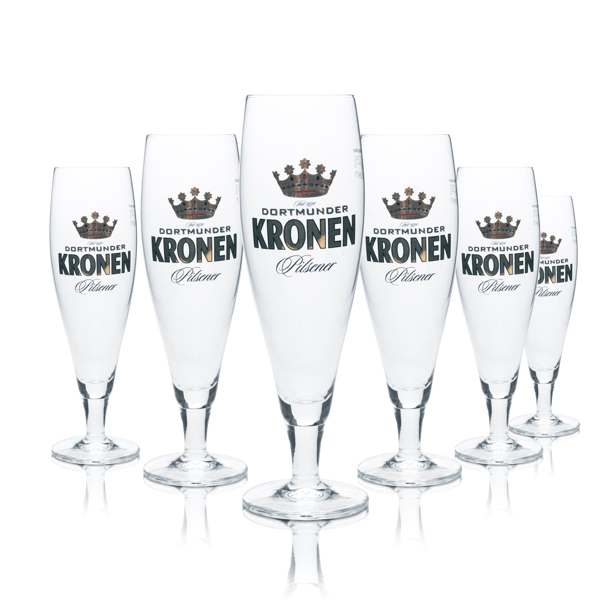 6x Kronen szklanka do piwa 0.25l kieliszek tulipan szklanki Pilsener Gastro browar pub bar