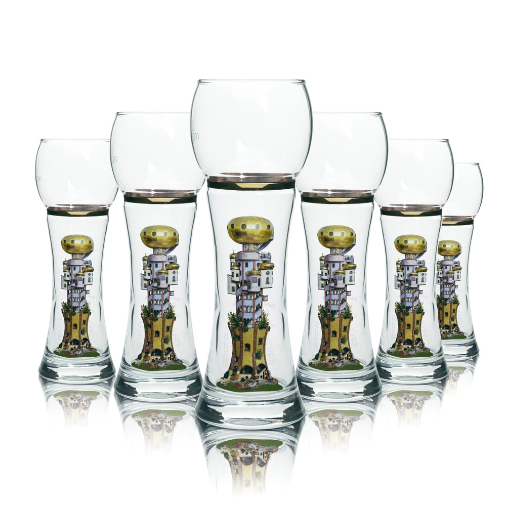 6x szklanka do piwa Kuchlbauer 0,5l piwo pszeniczne Turmweisse Turm Hefe szklanki do piwa pszenicznego