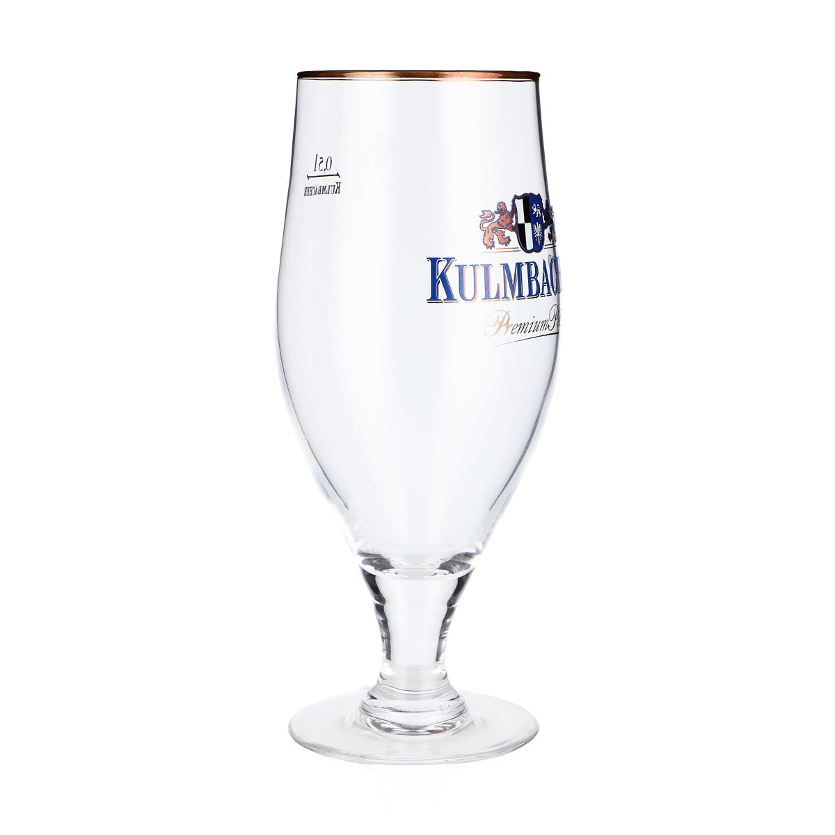6x  Kieliszek do piwa Kulmbacher Reichelbräu 0,5 l z niebieskim napisem Godrand – Widok 3