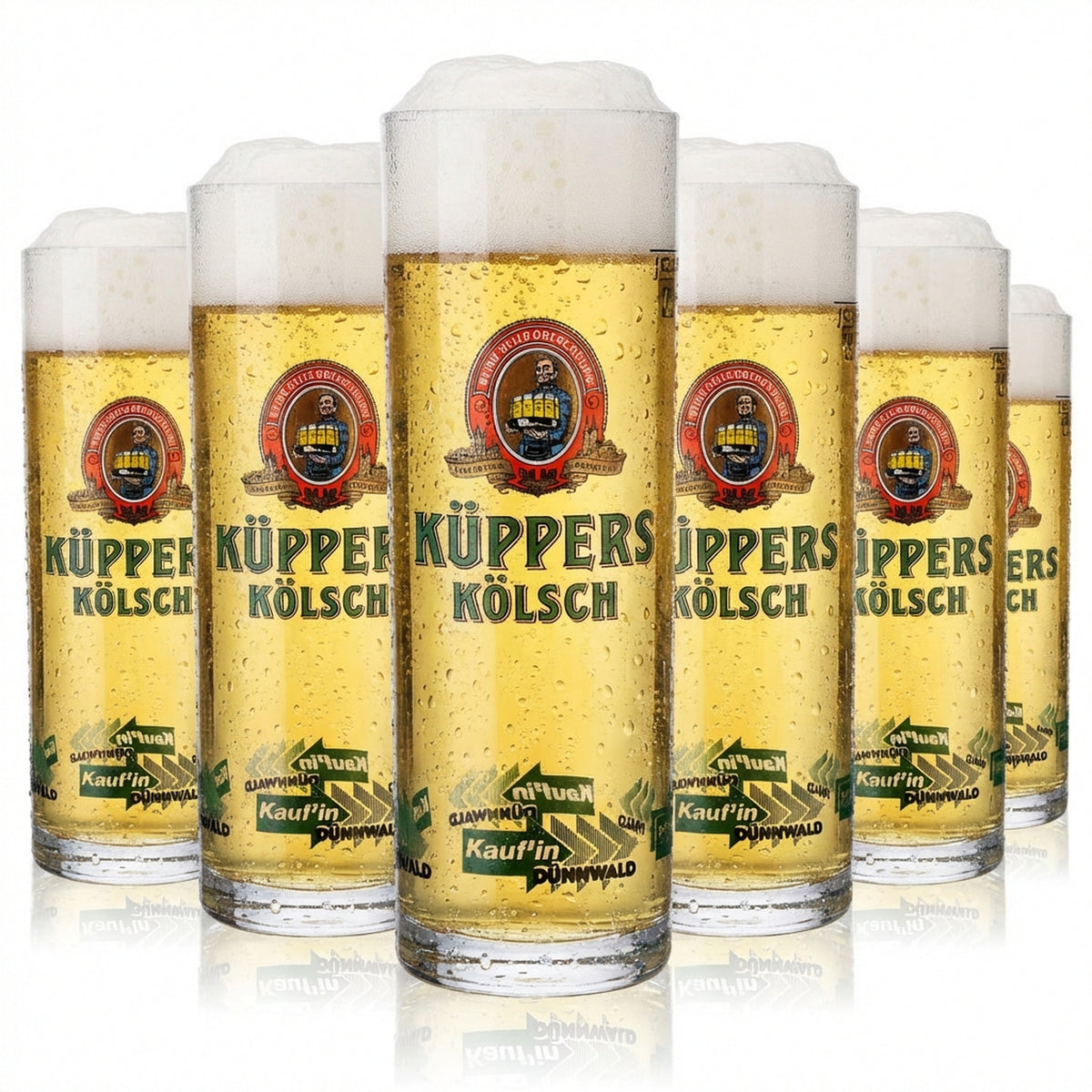 6x szklanka do piwa Küppers Kölsch 0,2 l Szklanka do piwa Kölsch/Stange „Rittersitz Haus Haack”