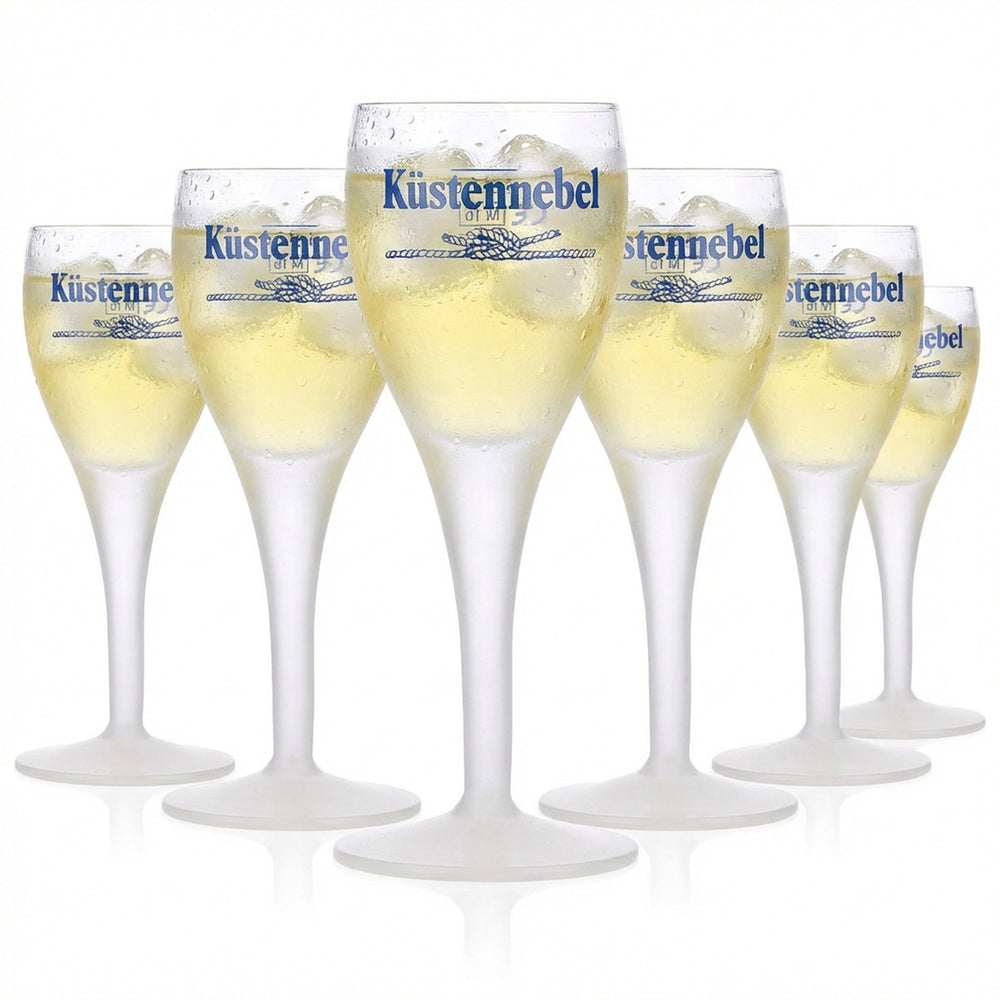 6x likier Küstennebel Kieliszek Kieliszek z anyżem gwiaździstym Kieliszek do sznapsa, półsatynowany