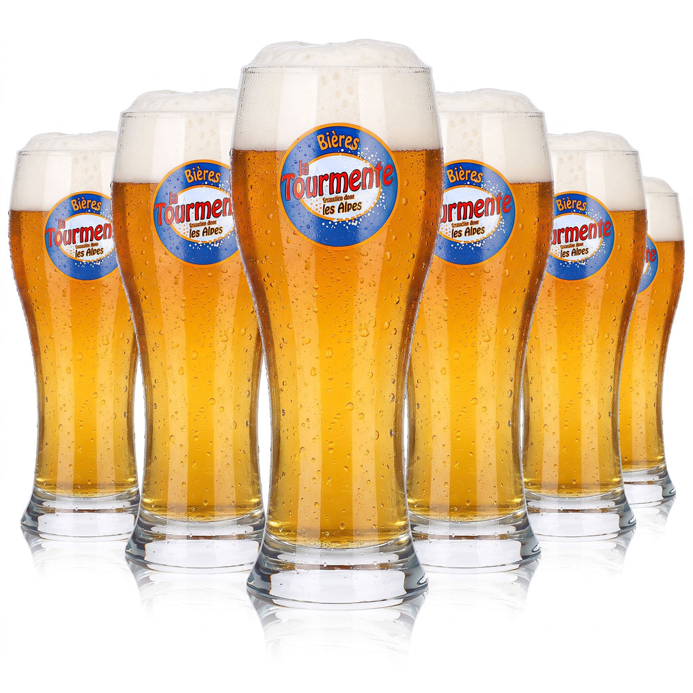 6 szklanek do piwa La Tourmente o pojemności 0,25 l, szklanki do piwa pszenicznego Durobor Brasserie (zestaw 6 sztuk)