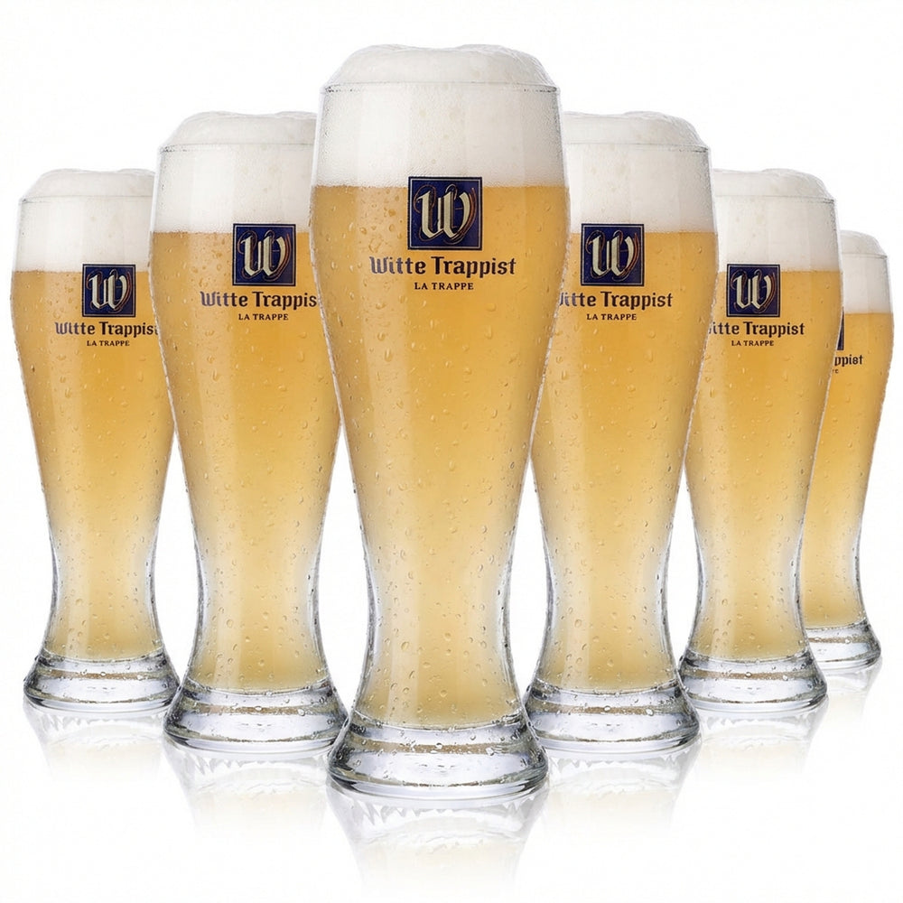 6x szklanka do piwa La Trappe, szklanka kielichowa 0,3 l, szklanka do piwa pszenicznego Witte Trappist Sahm Perlsee