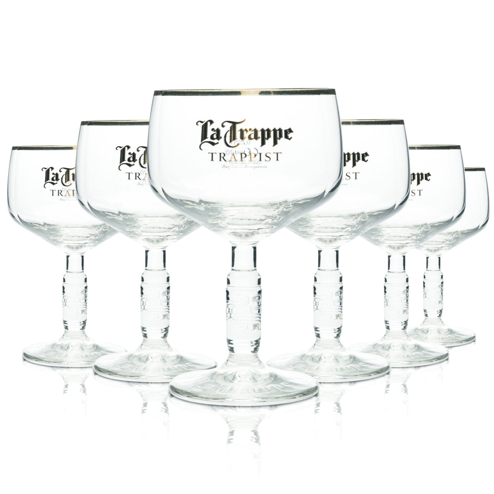 6x szklanki do piwa La Trappe Szklanki do piwa 0,25 l Złota obwódka