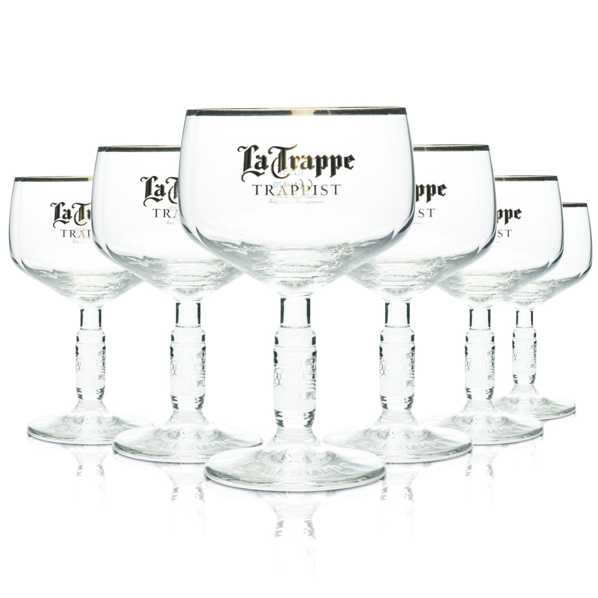 6x szklanki do piwa La Trappe Szklanki do piwa 0,25 l Złota obwódka