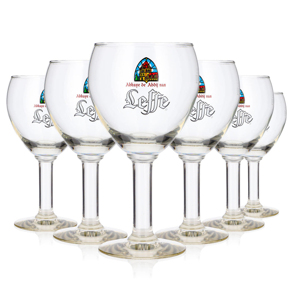 6 szklanek do piwa Leffe 0,33 l, model „Tulpa”, „Abbaye”, szklanki typu pokal marki Durabor (zestaw 6 sztuk)
