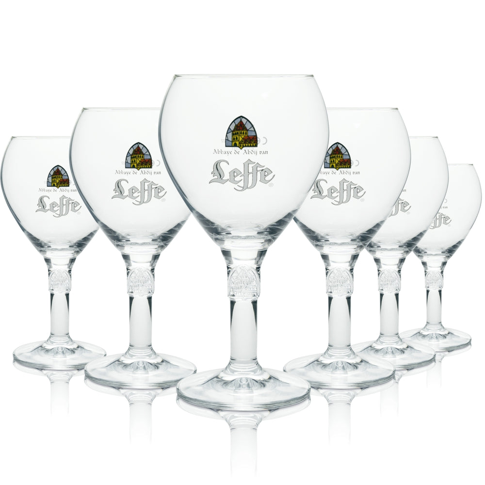 6x Szklanka do piwa Leffe tulipan 0.25l Nowe szklanki do piwa Abbey piwo Belgia Bar Drinki