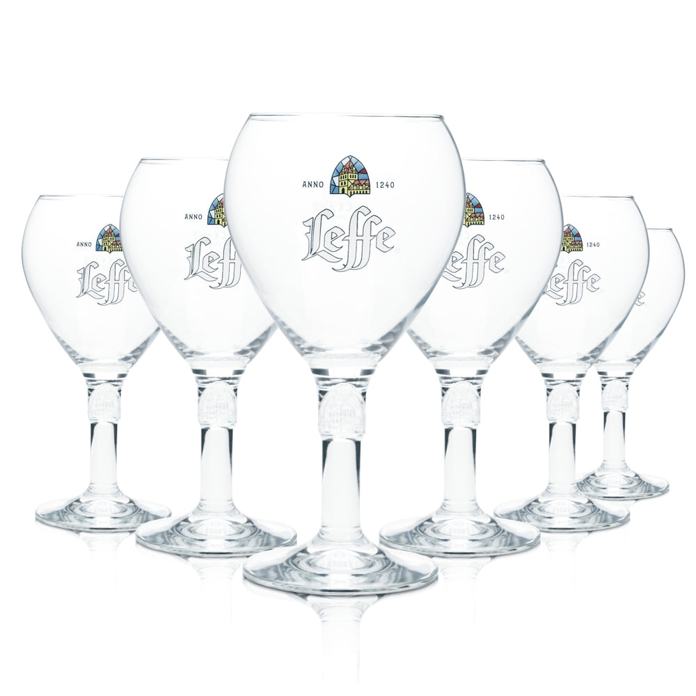6x szklanka Leffe 0,5l kielich tulipan szklanki do piwa na nóżce Belgia Gastro Bar