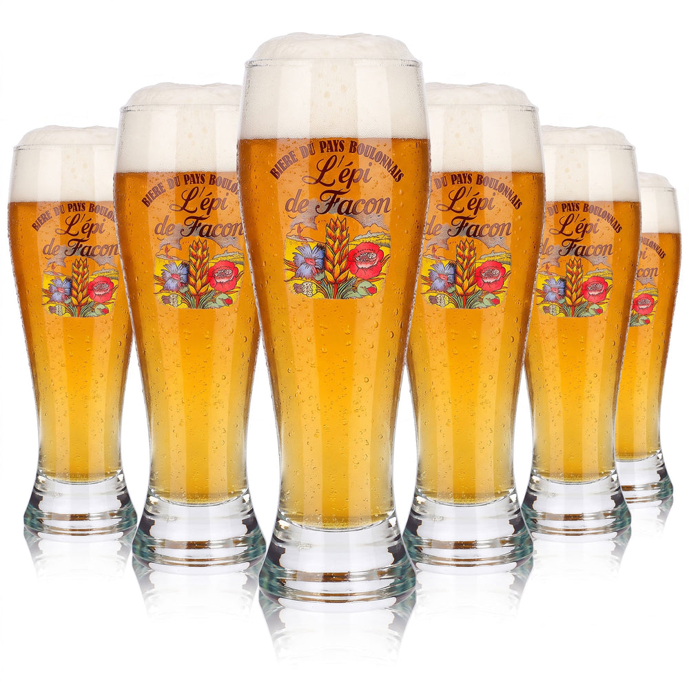 6 szt. szklanek do piwa Lépi de Facon, szklanki pucharowe, 0,25 l (zestaw 6 szt.)
