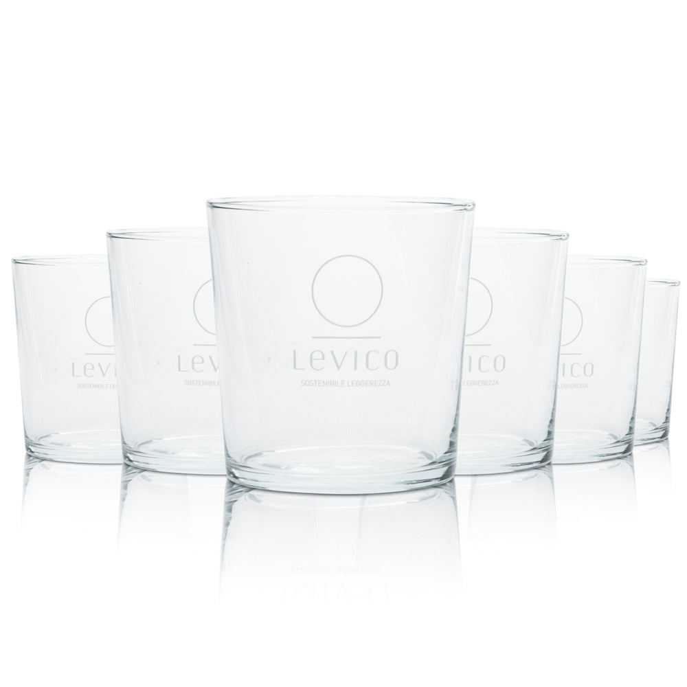 6x Szklanka do wody Levico 0.2l Tumbler Soda Mineral Juice Glasses Quelle Acqua