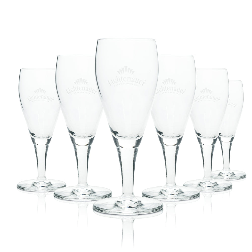 6x szklanka do wody Lichtenauer Tulipan 0,1 l Gastro Szklanki mineralne Puchar Restauracja