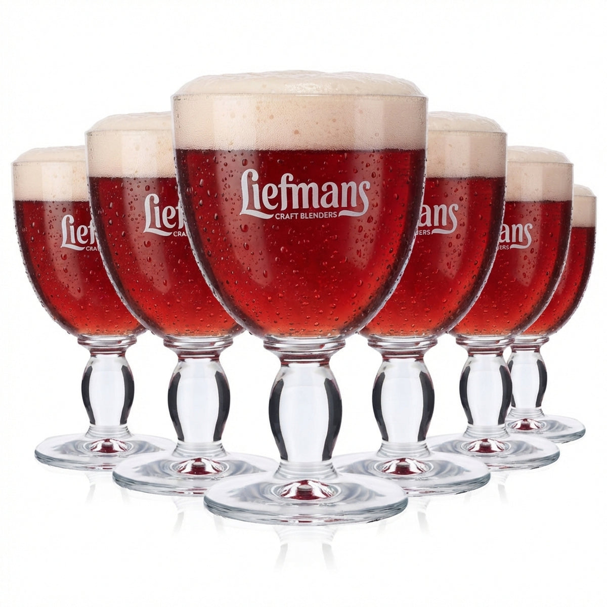 6x szklanka do piwa Liefmans 0,25 l Kielich Szklanki do piwa Kielich Białe logo