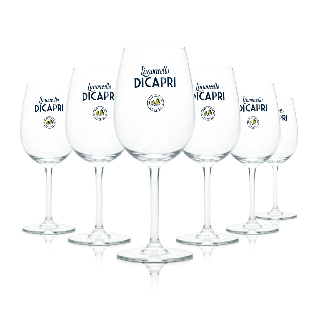 6x Limoncello Di Capri kieliszek 0,35l do wina aperitif long drink kieliszek koktajlowy nóżka