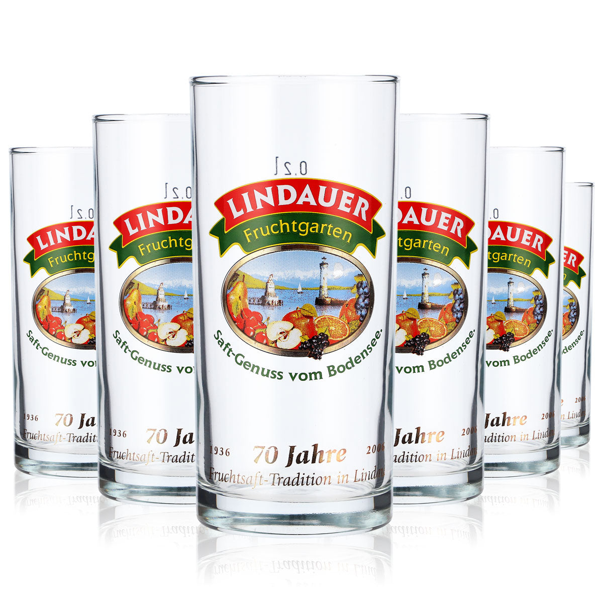 6x szklanka do soku Lindauer 0,2 l Szklanki do soku Szklanki Kubki 70 lat Rastal – Widok 5
