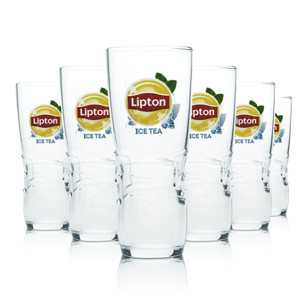 6x Szklanka do mrożonej herbaty Lipton 0,3l tumbler contour long drink szklanki koktajlowe Gastro Bar