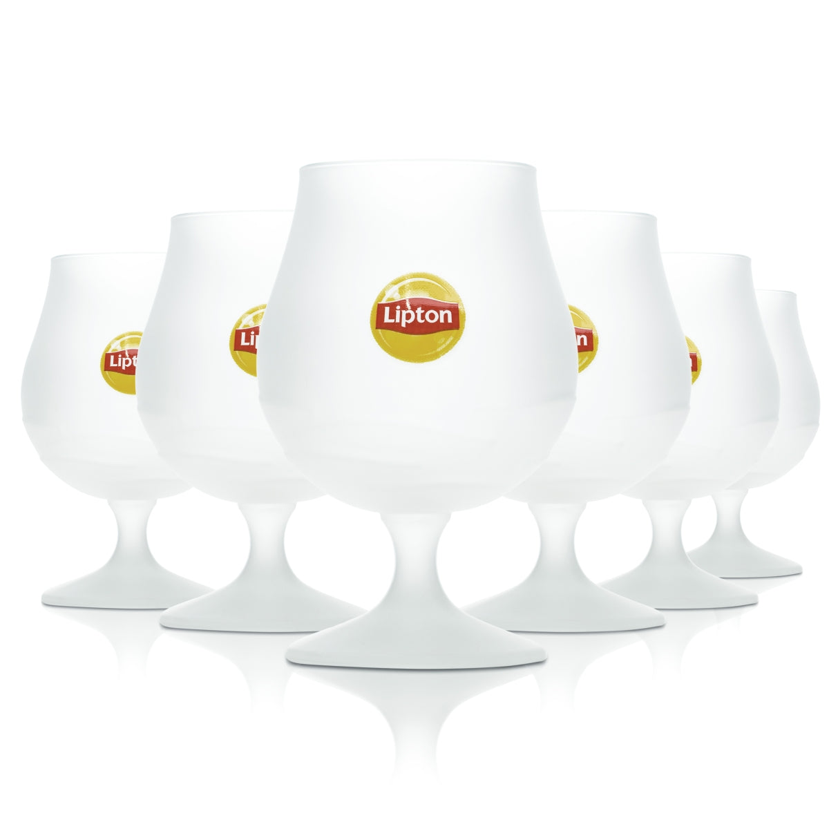 6 szklanek do mrożonej herbaty Lipton 0,3l Tulip Goblet Frosted Longdrink Cocktail Glasses