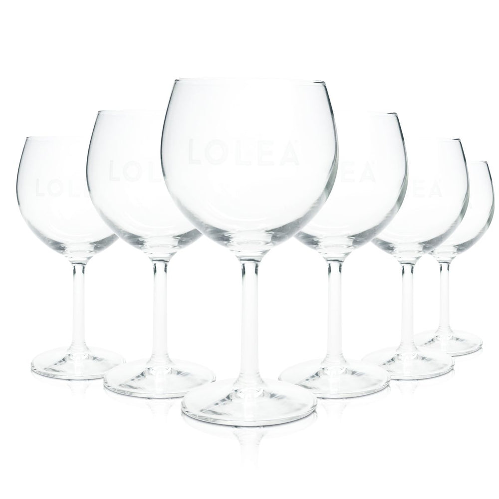 6x Lolea Glass 0.47l Sangria Balloon Glasses Goblet Glasses Kieliszki koktajlowe Longdrinks