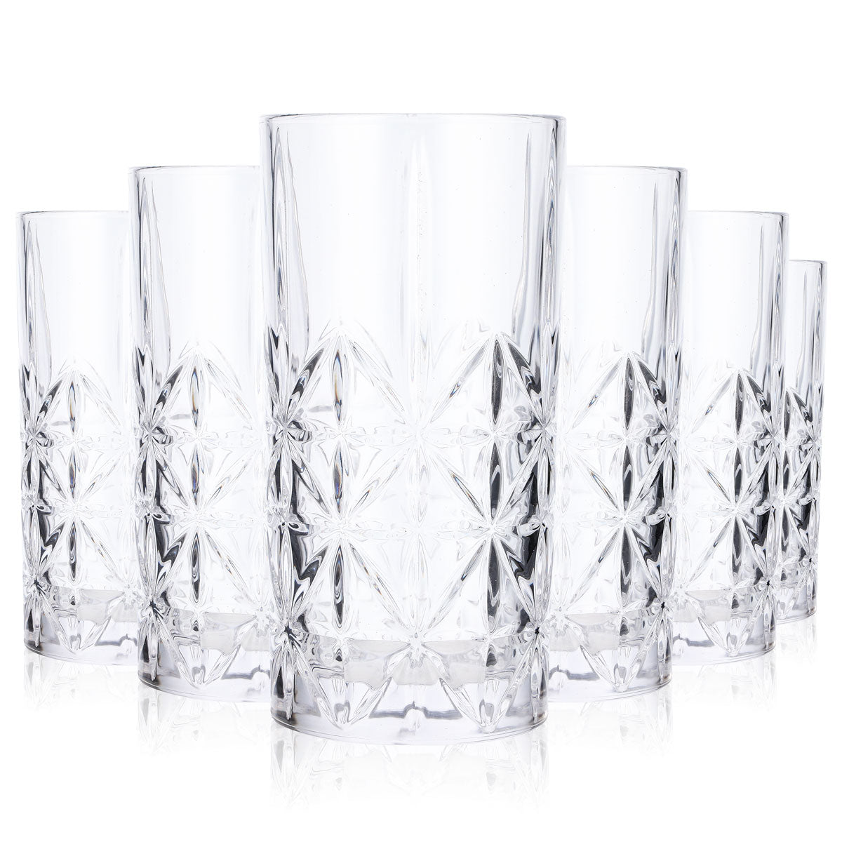 6x szklanki do long drinków Relief 0,35 l Kontur Kristall Cocktail – Widok 5