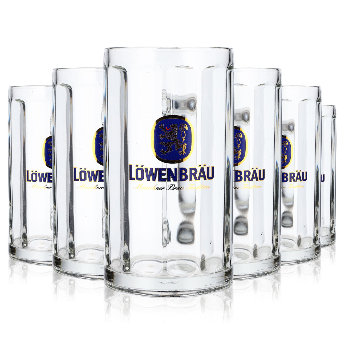6 szklanek do piwa Löwenbräu o pojemności 0,5 l (zestaw 6 sztuk)