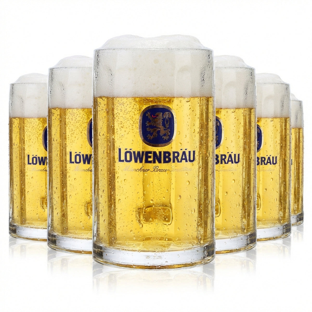 6x kufel do piwa Löwenbräu 0,3 l Krug Seidel Bierhumpen Rastal Glückauf B-WARE