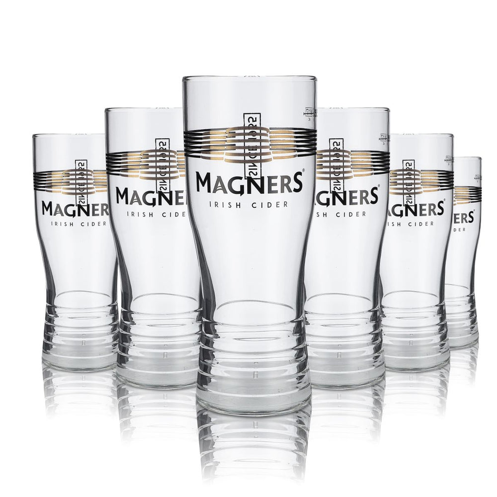 6x Magners Cider Szklanka Irish Cider Pint Szklanki „Win Magners” 0,5 l
