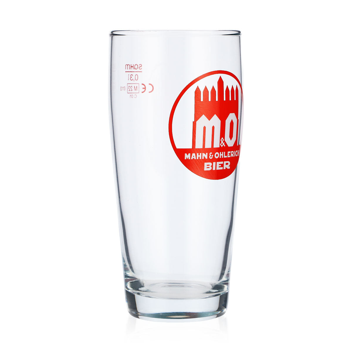 6x szklanki do piwa Mahn & Ohlerich 0,3 l Willi-Becher Logo w kolorze pomarańczowym Sahm – Widok 3
