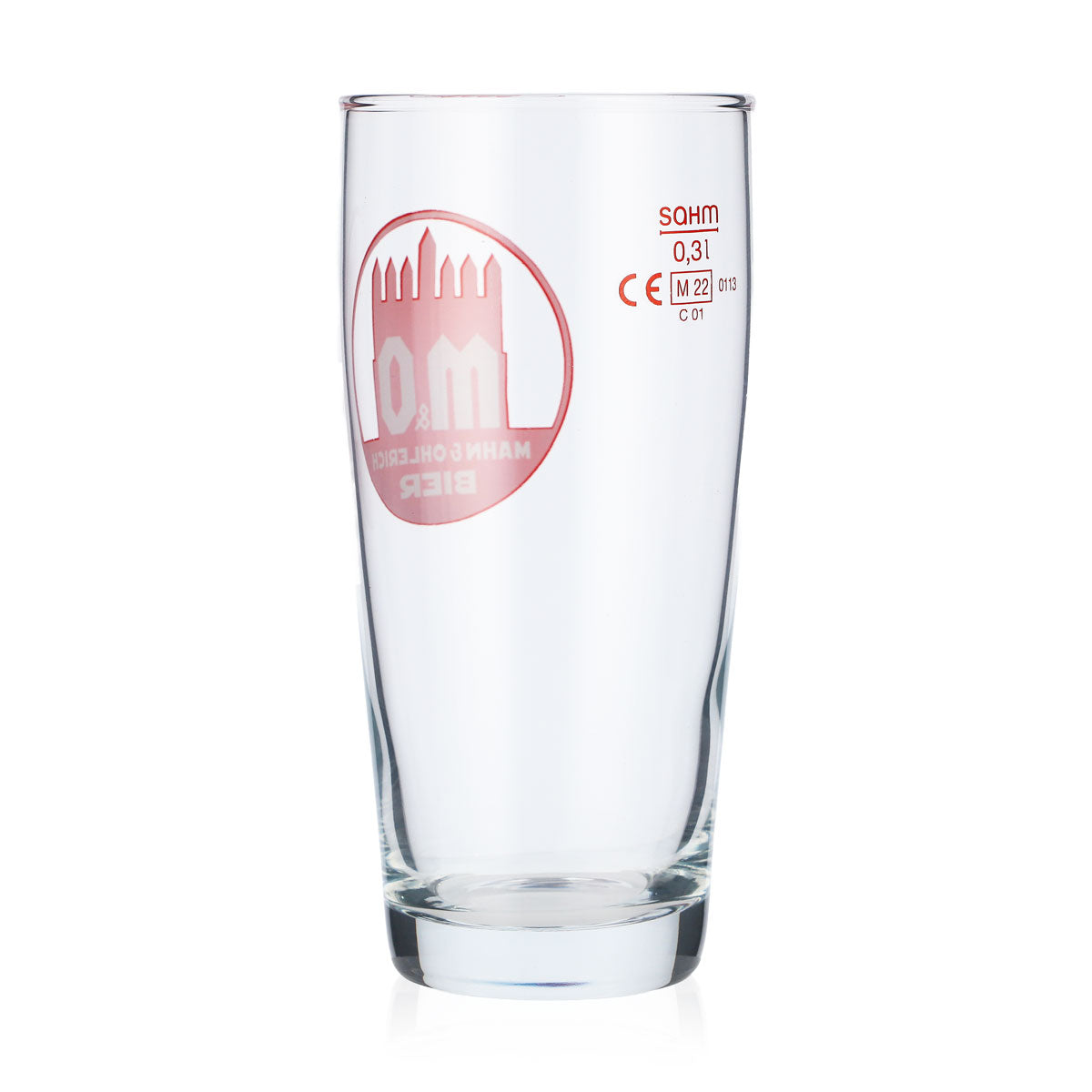 6x szklanki do piwa Mahn & Ohlerich 0,3 l Willi-Becher Logo w kolorze pomarańczowym Sahm – Widok 4