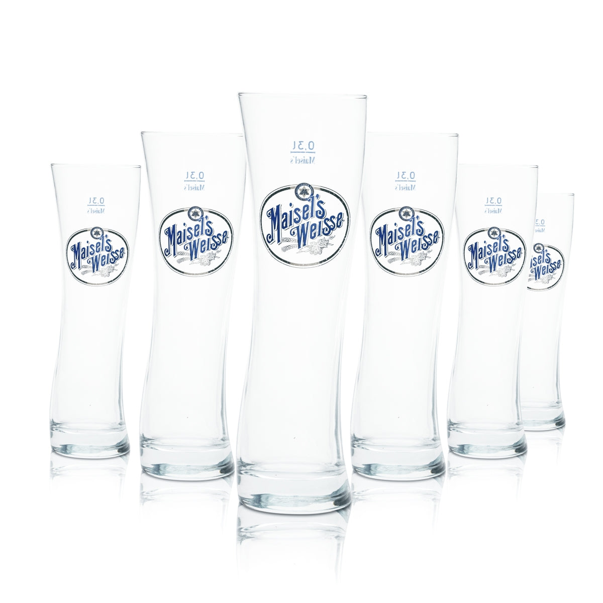 6x Maisels Weisse Szklanka do Piwa 0,3l Designerskie Kieliszki Pszeniczne Drożdżowe Gastro Bayreuth