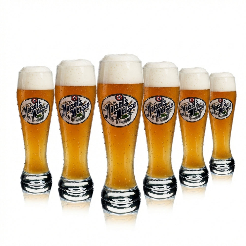 6x Szklanka do piwa pszenicznego Maisels Weisse 0.3l drożdżowa kryształowa szklanka do piwa pszenicznego Gastro Geeicht