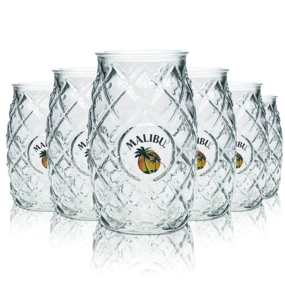 6x szklanka Malibu Ananas 0,4 l Szklanka do drinków długich Szklanka koktajlowa Aperitif Kontur Kubek Szklanki