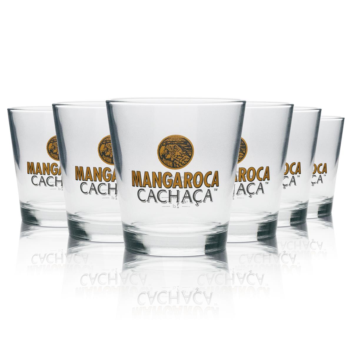 6x szklany kubek Mangaroca Cachaca 350ml