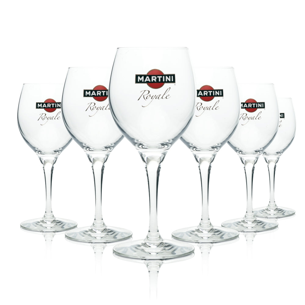 6x Martini Royale Kieliszki do wina i koktajli Balloon Copa Longdrink Retro Gastro