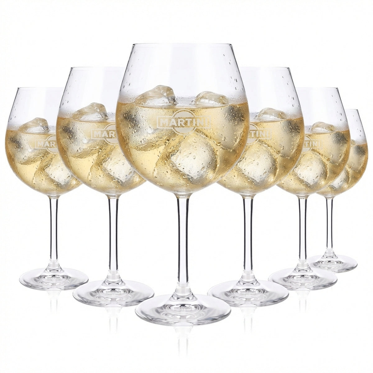 6x kieliszek do wermutu Martini Kieliszek na nóżce 0,72 l Kieliszek balonowy Kieliszek do koktajli Białe logo Rastal