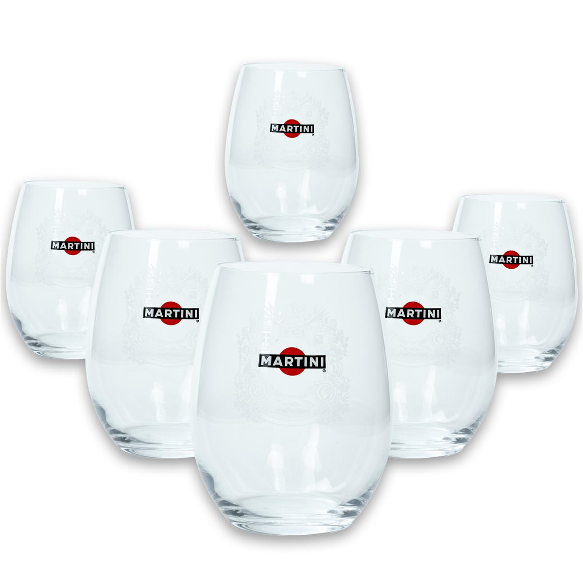 6x kieliszek do wermutu Martini Prosecco 44,5 cl