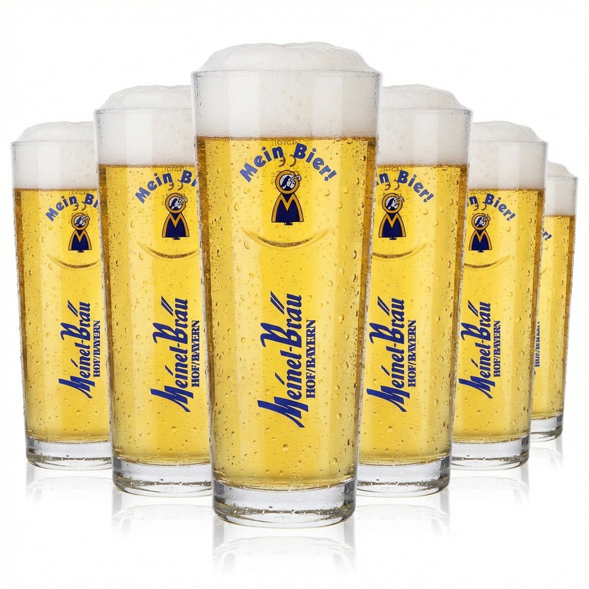 6x Meinel Bräu Szklanki do piwa Szklanki 0,3 l Willi Becher Rastal
